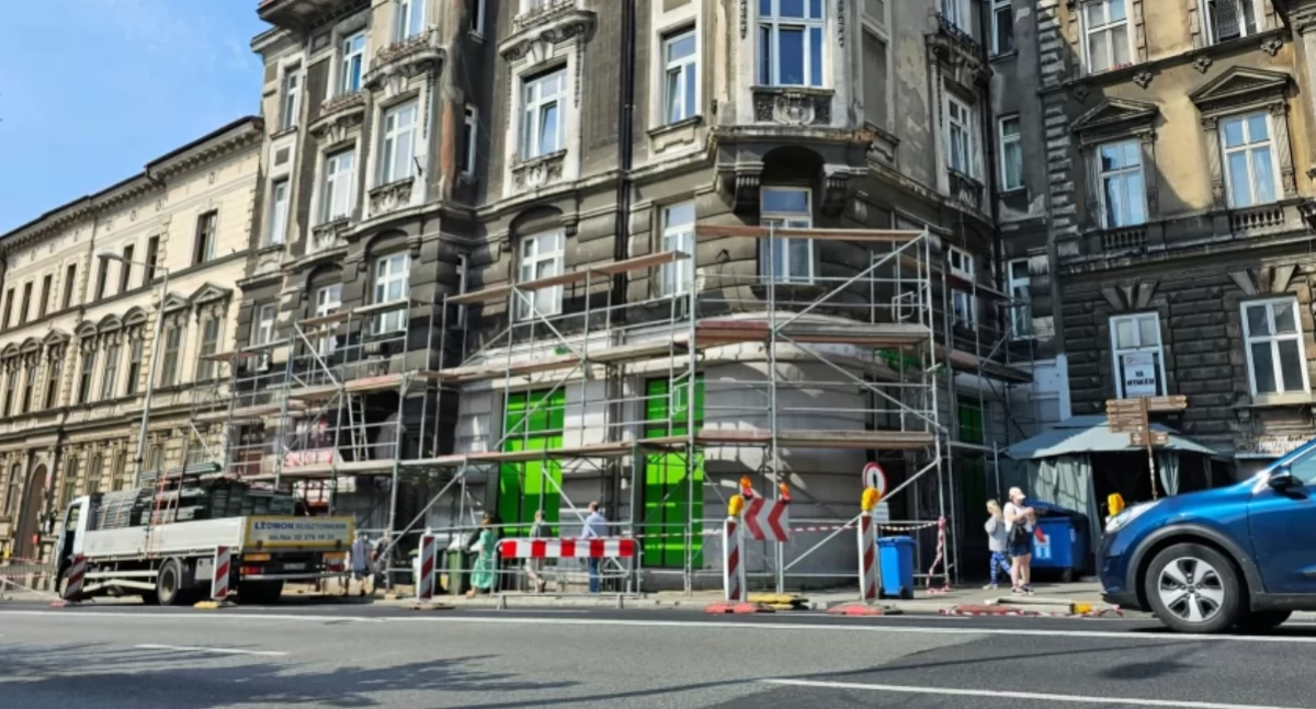 Utrudnienia w ruchu na ulicy 3 Maja w Bielsku-Białej
