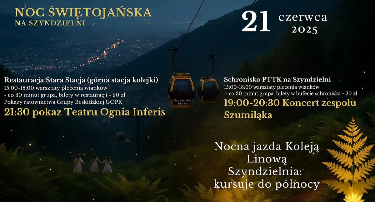 Noc Świętojańska na Szyndzielni. Magia, ogień i muzyka w górach
