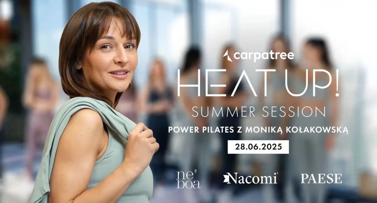 Carpatree Power Pilates z Moniką Kołakowską na dachu Cavatina Hall