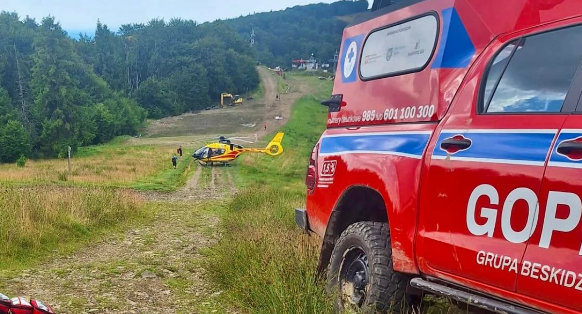 Trzy akcje ratownicze GOPR w Beskidzie Śląskim. Jedna z nich zakończoną śmiercią turysty