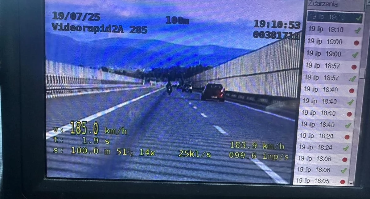 Jechał 200 km/h bez uprawnień na drodze ekspresowej S1