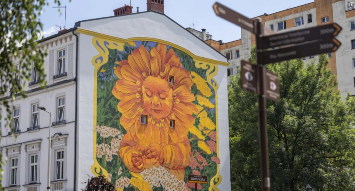 Nowy mural Gleo w Bielsku‑Białej. Monumentalne dzieło wzbogaciło przestrzeń miasta