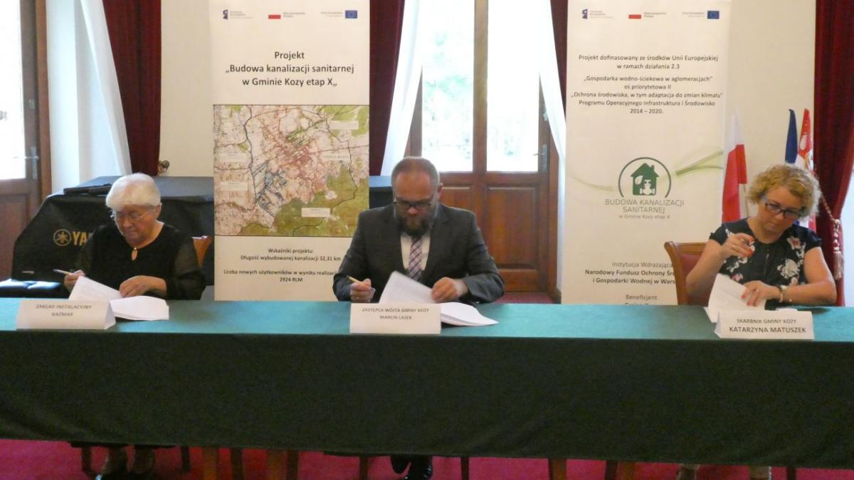 Kanalizacja w Gminie Kozy. Umowa na kolejny etap inwestycji