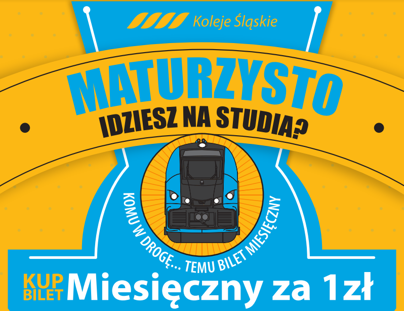 Akcja Studenciak w Kolejach Śląskich - bilet miesięczny za złotówkę