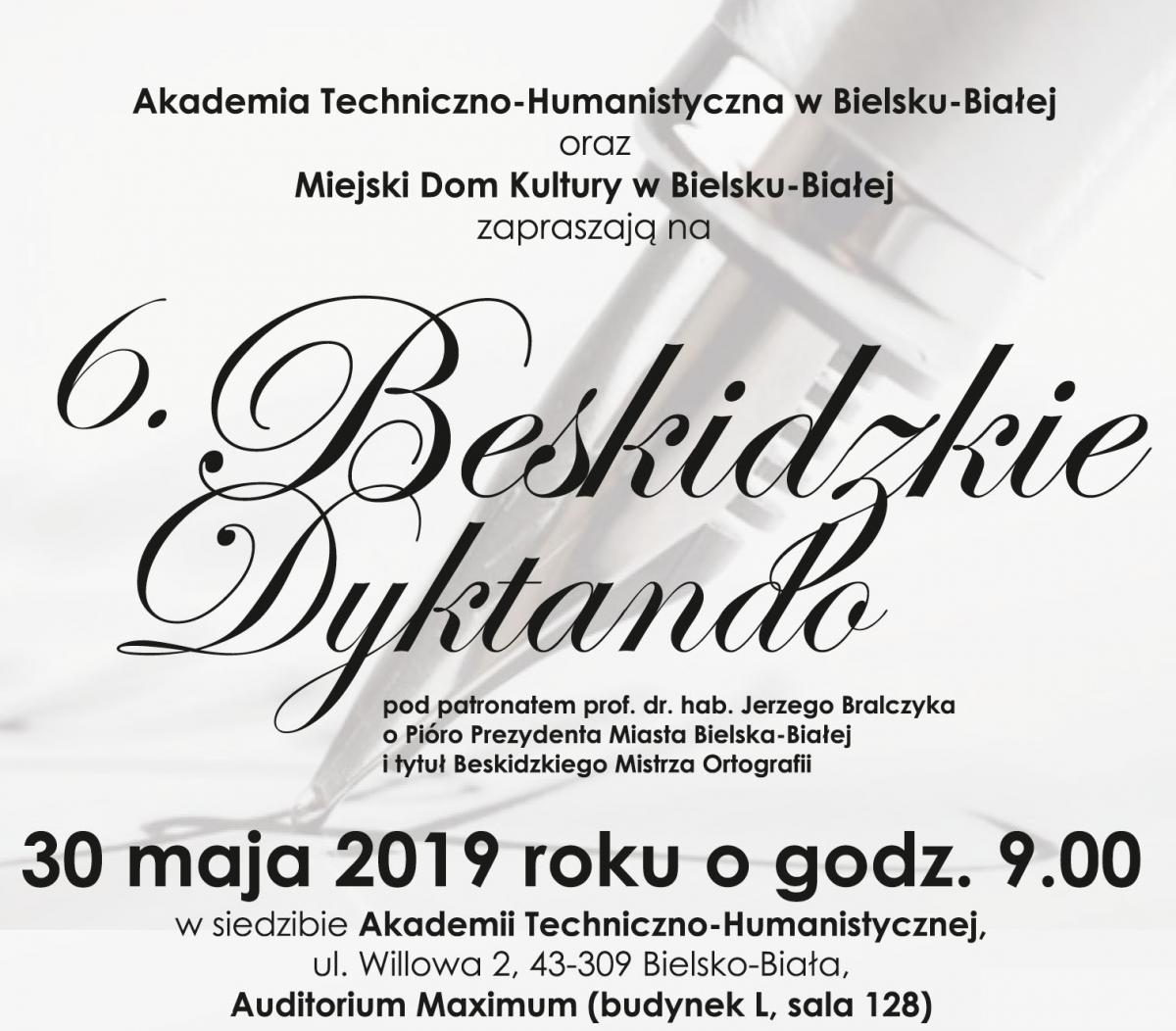 6. Beskidzkie Dyktando o Pióro Prezydenta Bielska-Białej