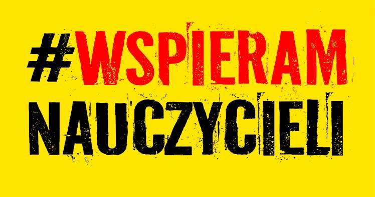 Strajk Nauczycieli w Bielsku-Białej. Wiec na Placu Chrobrego