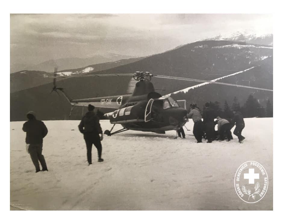 W Beskidach 58 lat temu po raz pierwszy użyto śmigłowca do górskiej akcji ratowniczej GOPR -u