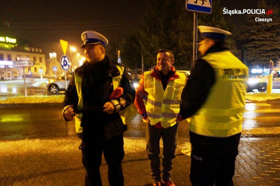 Adam Małysz z patrolem cieszyńskiej drogówki - Niecodzienna sytuacja