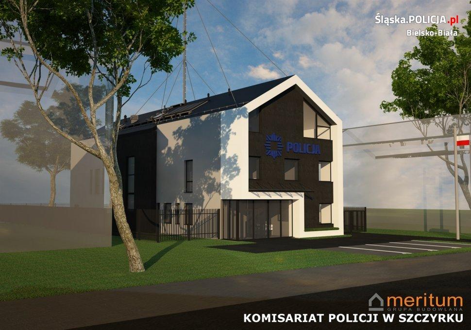 Okazały komisariat w Szczyrku - Budowa na ukończeniu