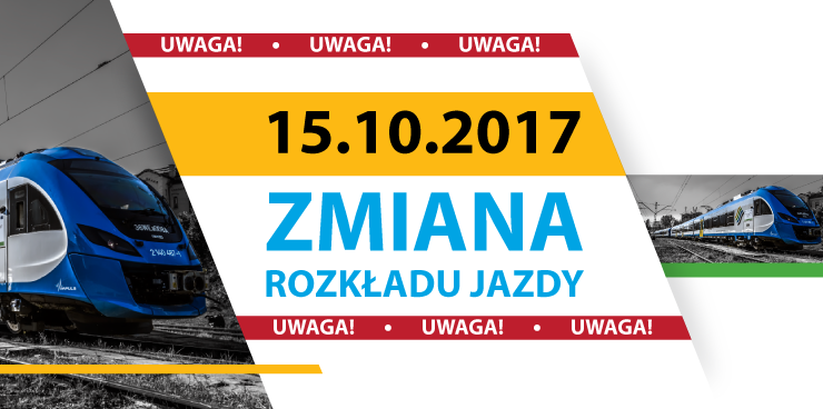 Koleje Ślaskie: zmiana rozkładu jazdy od 15.10