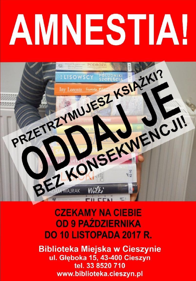 Biblioteka Miejska w Cieszynie ogłasza amnestię