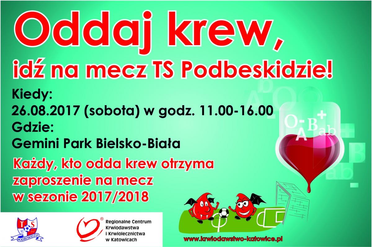 Oddaj krew = zaproszenie na mecz.