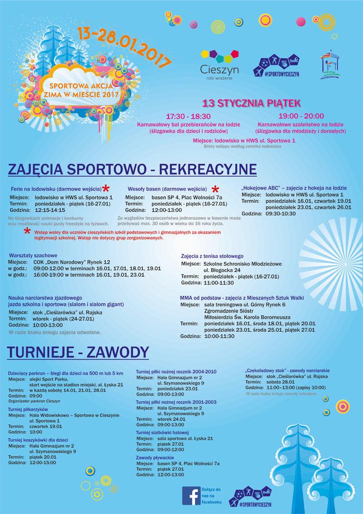 Cieszyn: Sportowa Akcja Zima w Mieście