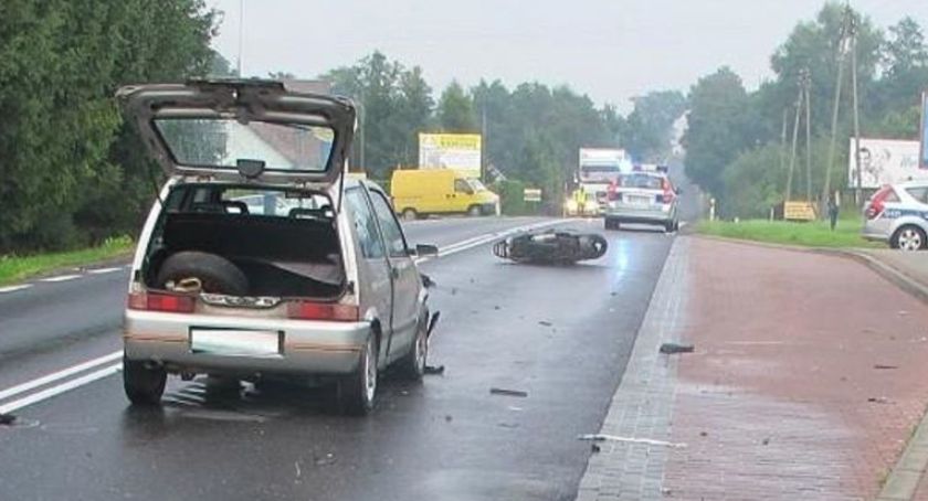 Wypadek z udziałem motocyklisty w Bulowicach