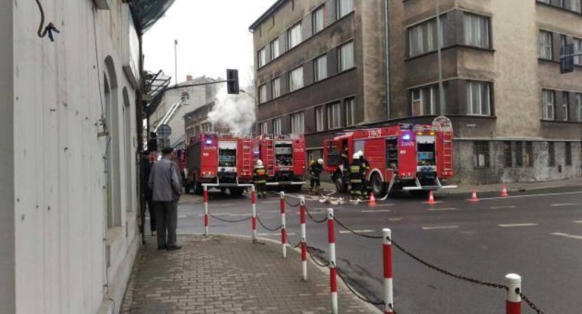 Groźny pożar budynku w centrum Bielska-Białej