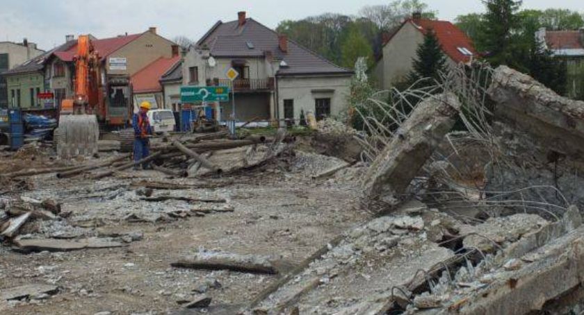 Rozbiórka Starego Mostu w Żywcu