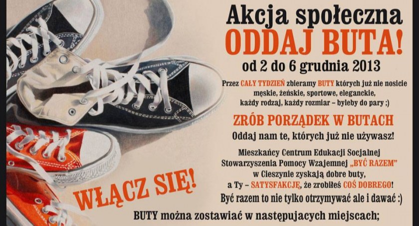 ODDAJ BUTA! Akcja w Cieszynie