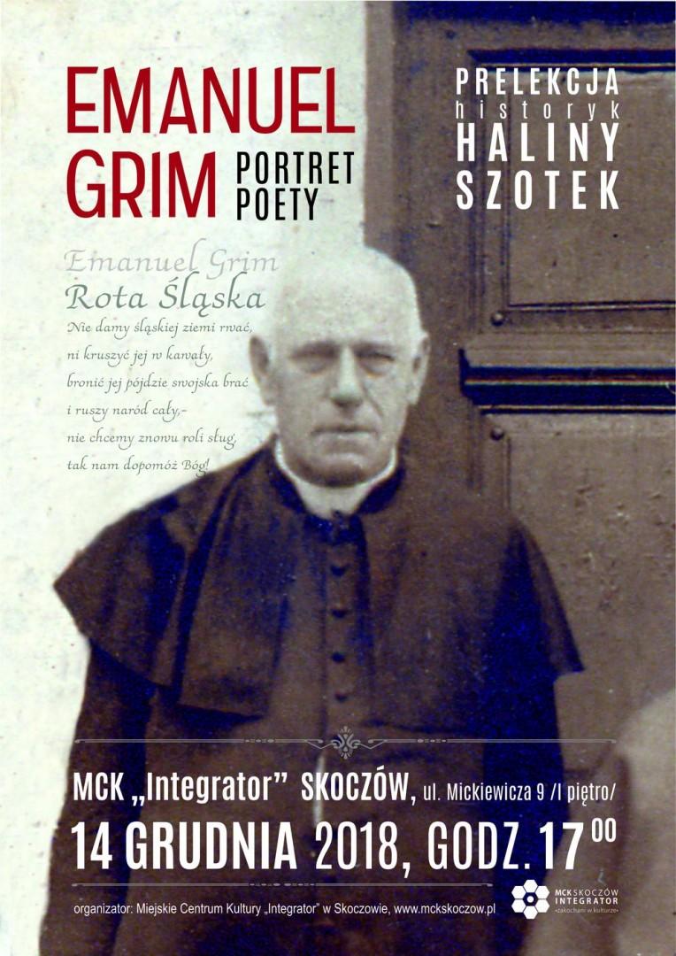 Emanuel Grim - portret poety - prelekcja - 14.12