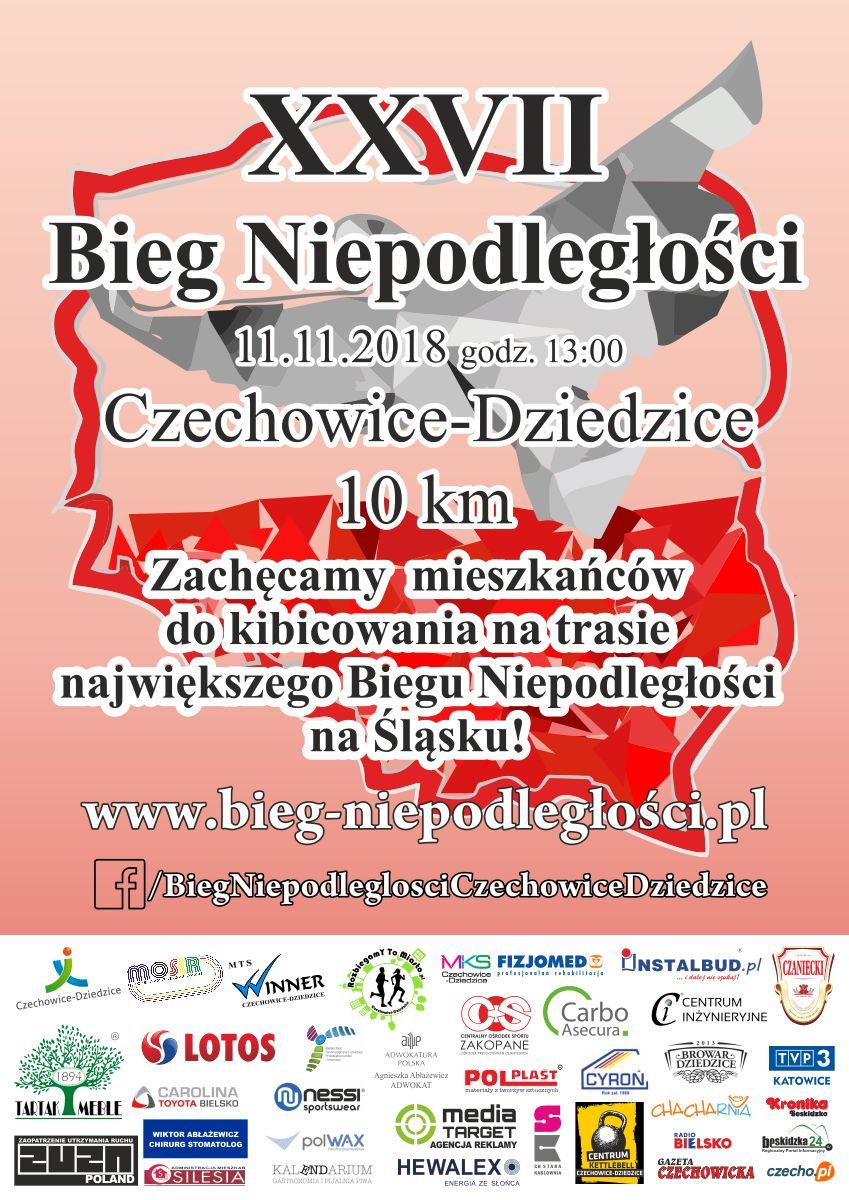 Bieg Niepodległości w Czechowicach-Dziedzicach - 11.11