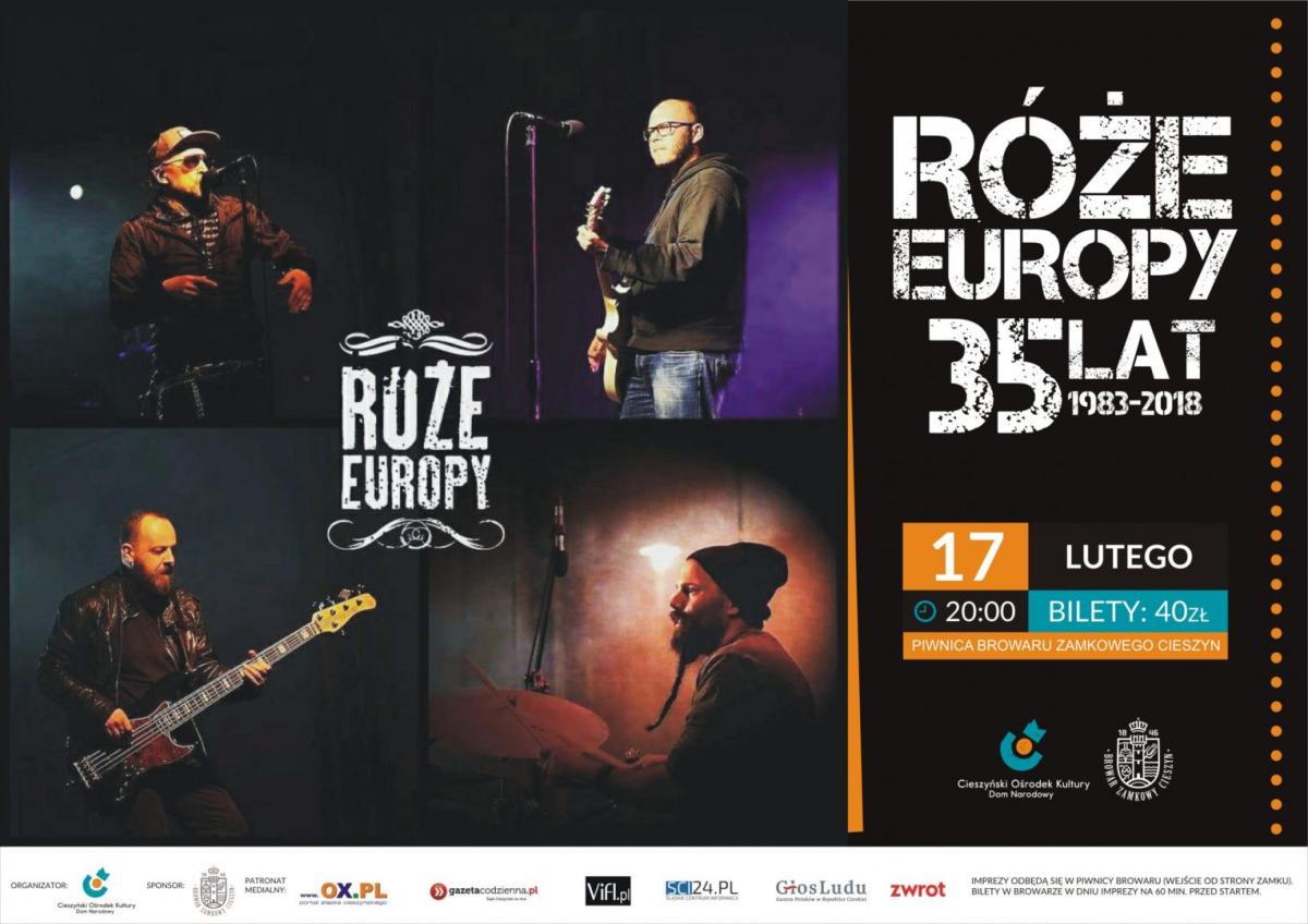 Cieszyn: Koncert– RÓŻE EUROPY – 35 lat zespołu 17.02