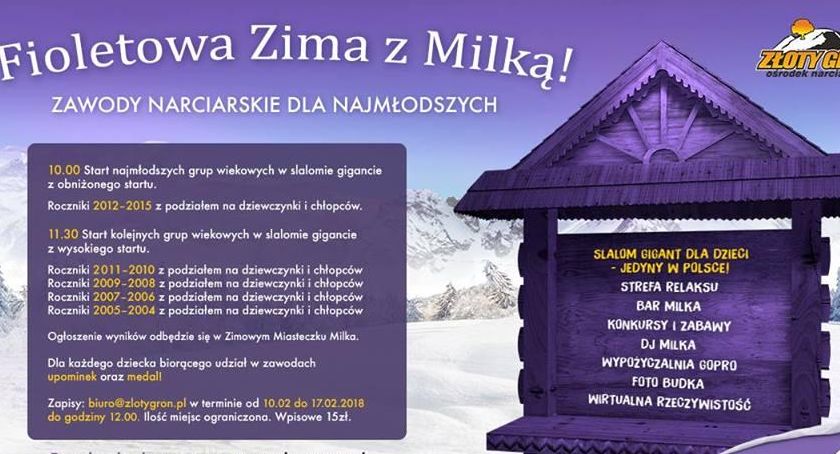 Istebna: Fioletowa zima z Milką 