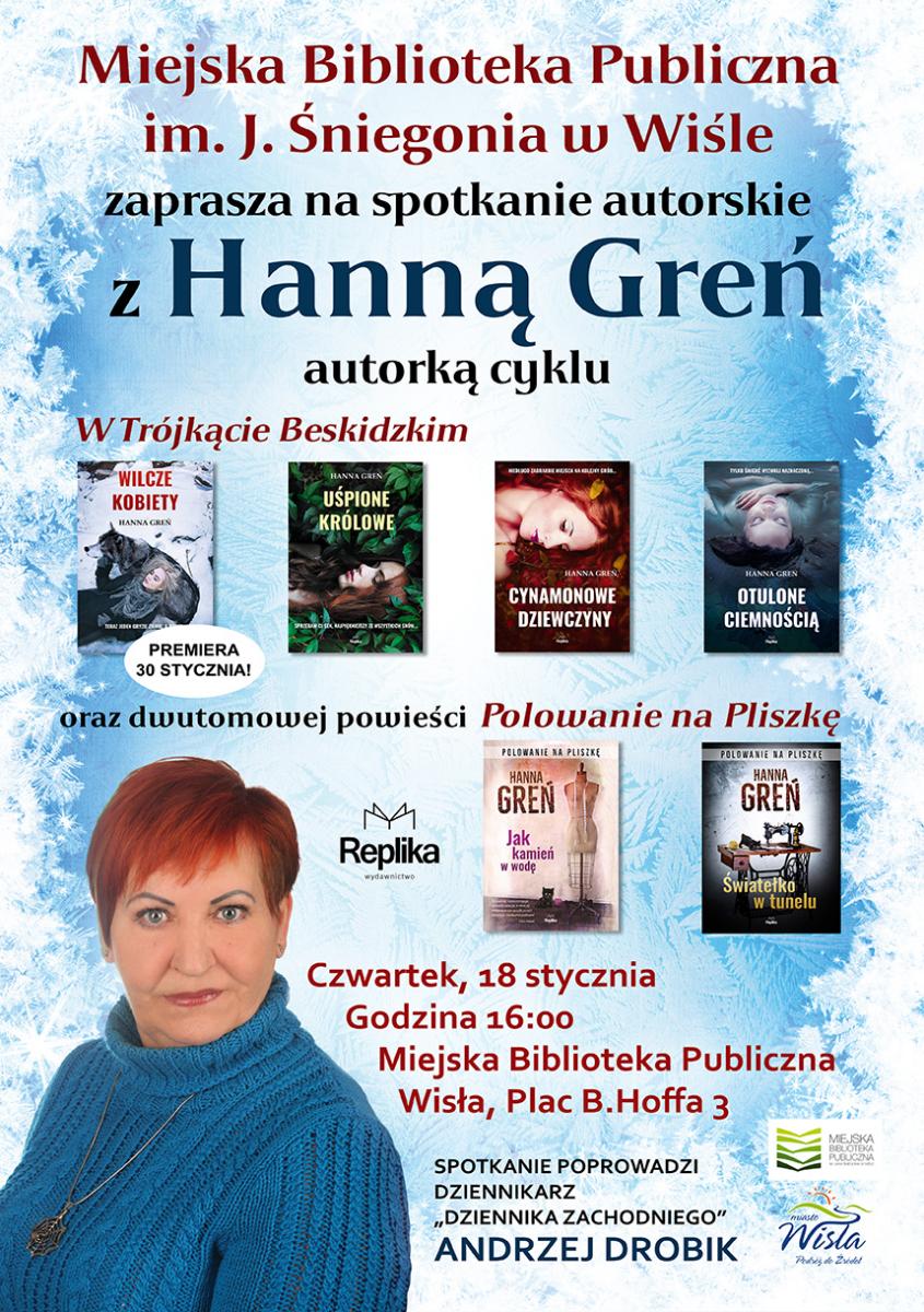 Wisła: Spotkanie z autorką Hanną Greń 18.01