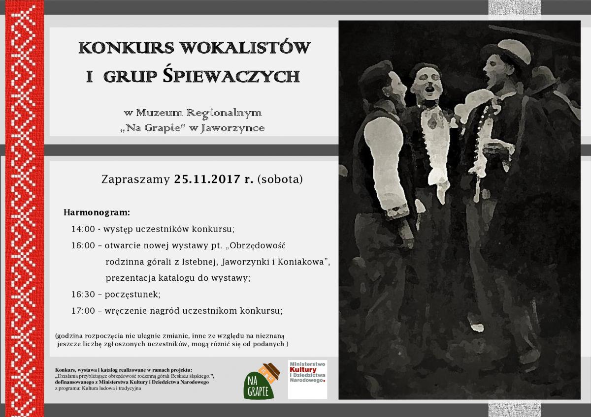 Istebna/Jaworzynka: Konkurs Wokalistów i Grup Śpiewaczych 25.11
