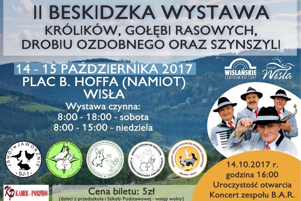 Wisła: II Beskidzka Wystawa Królików, Gołębi Rasowych, Drobiu Ozdobnego 14.10-15.10
