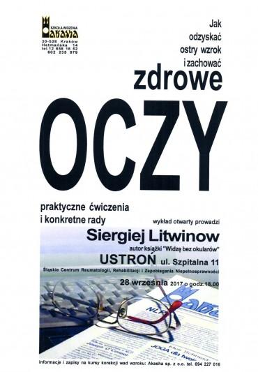 Ustroń: Wykład ze świadomego widzenia 28.09