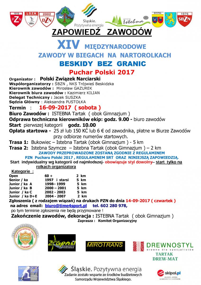 XIV Międzynarodowe Zawody w Biegach na Nartorolkach 16.09