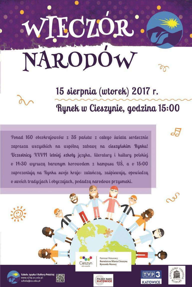 Cieszyn: Sprawdzian z polskiego i Wieczór Narodów 15.08
