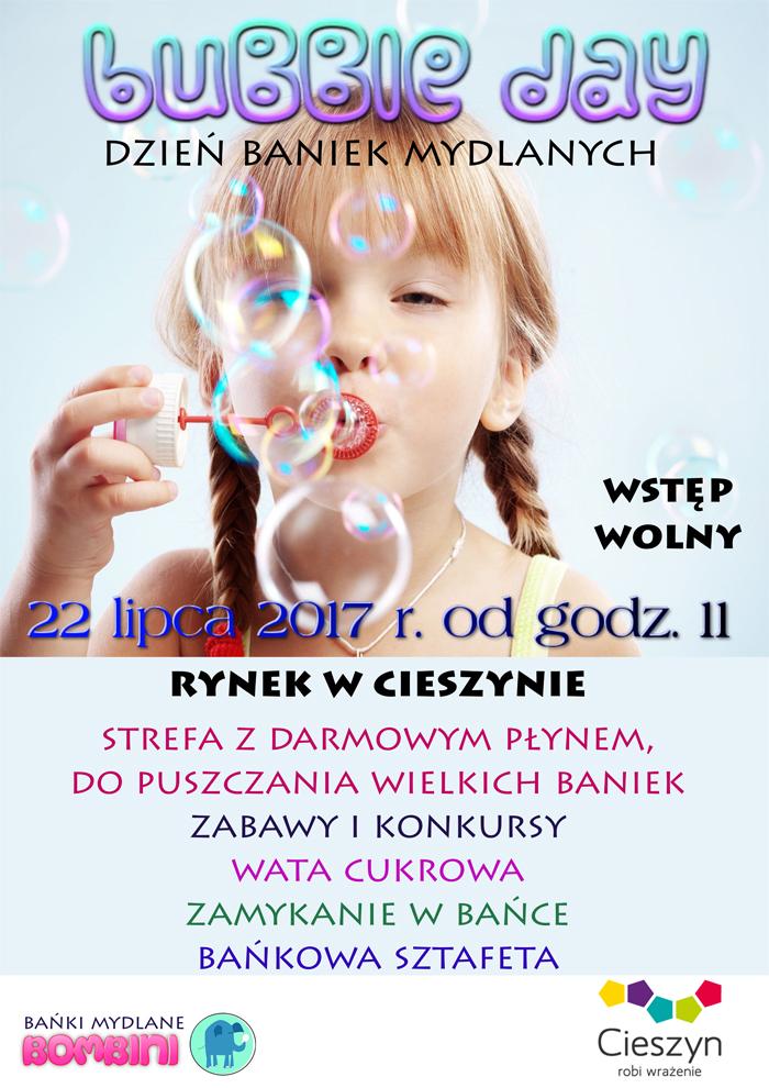 Cieszyn: BUBBLE DAY - DZIEŃ BANIEK MYDLANYCH NA RYNKU 22.07