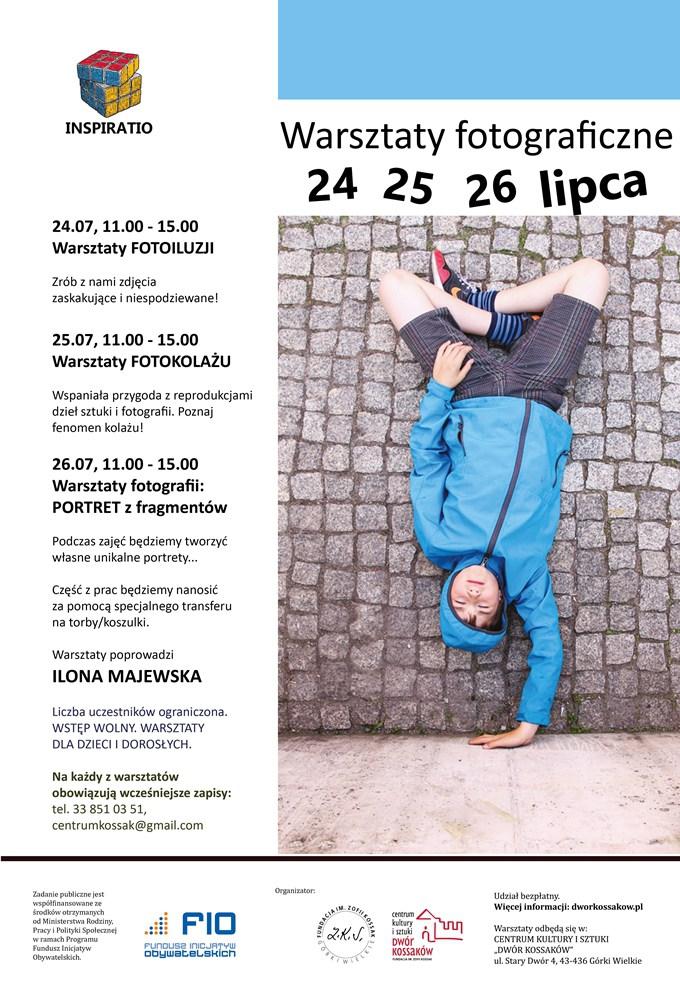 Górki Wielkie: Warsztaty fotografii: Portret z fragmentów – dla dzieci i dorosłych 26.07