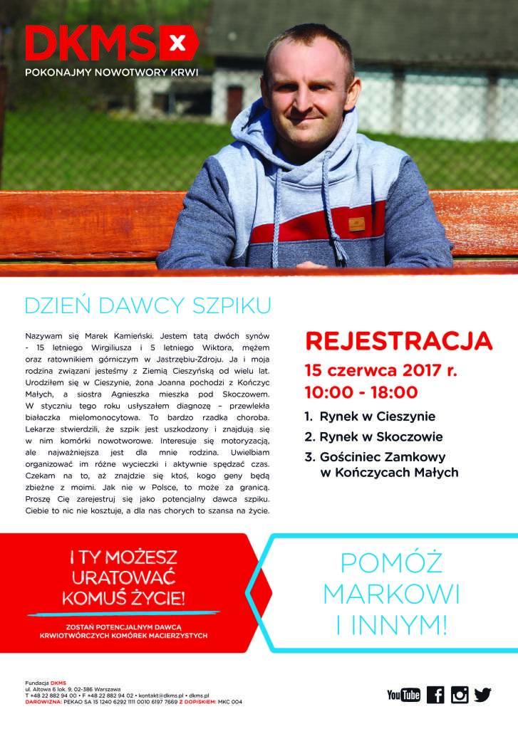 DKMS Dzień dawcy szpiku. Pomóżmy Markowi 15.06