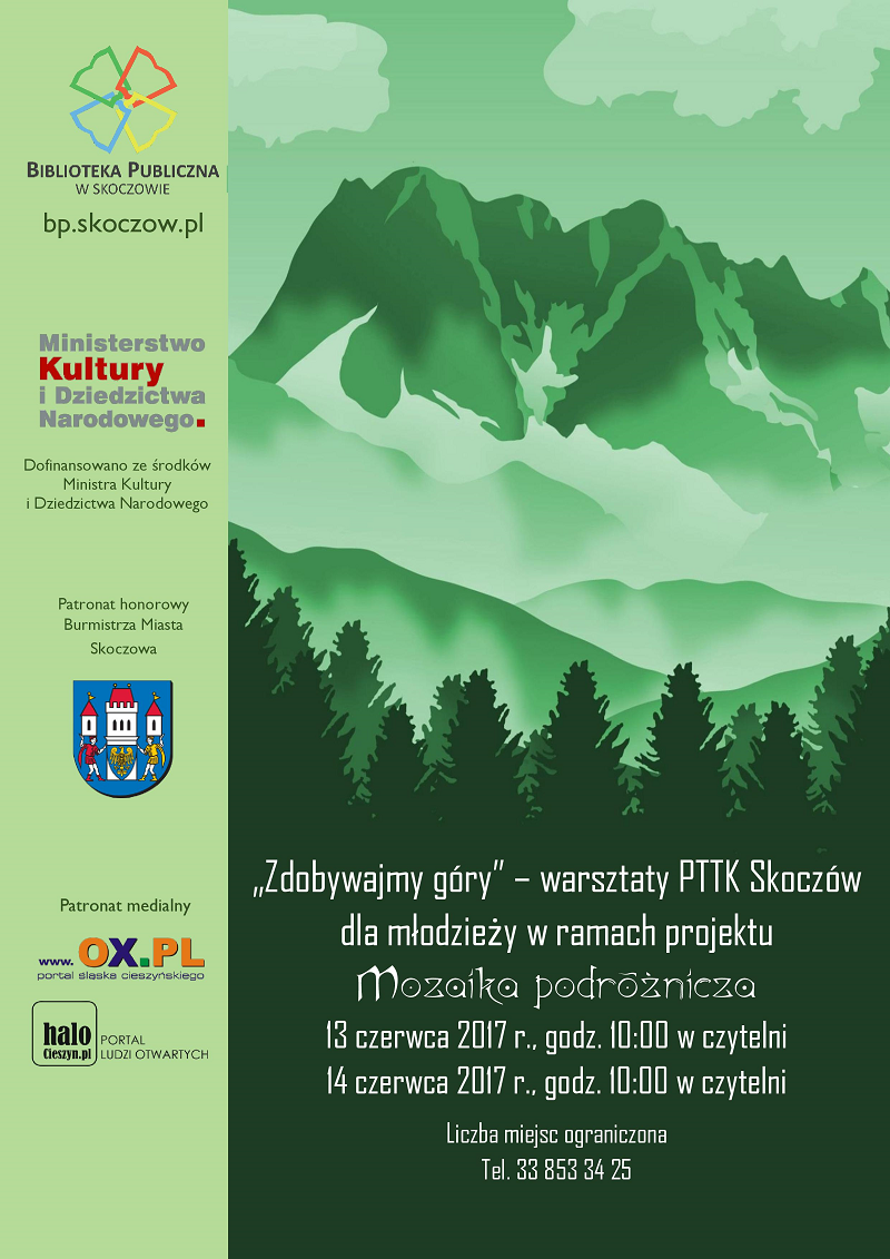 Skoczów: ZDOBYWAJMY GÓRY – WARSZTATY DLA MŁODZIEŻY 13-14.06