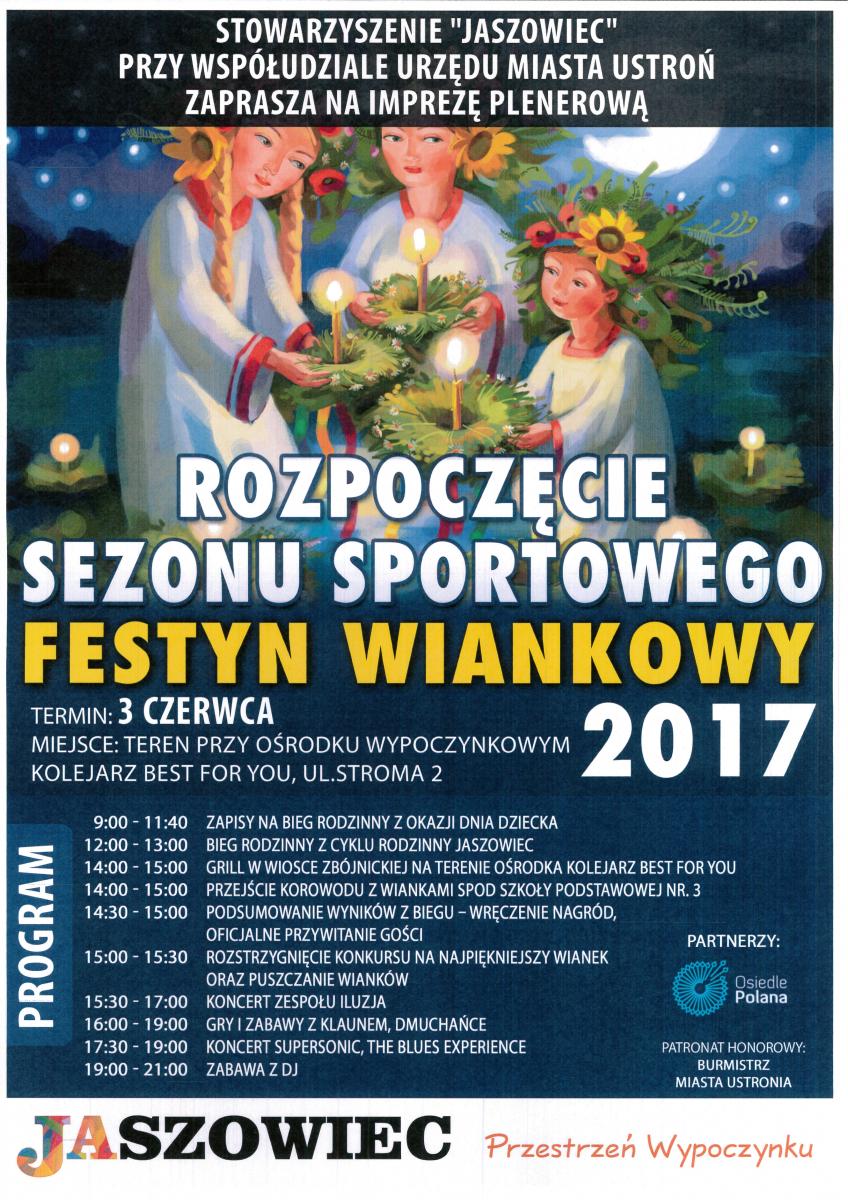 Ustroń: Wianki Świętojańskie oraz Otwarcie Sezonu Sportowego na Jaszowcu 3.06