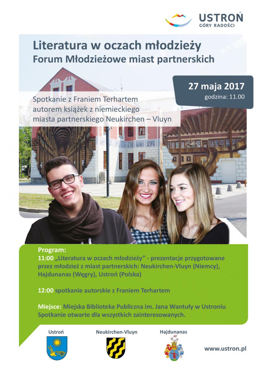 Ustroń: Literatura w oczach młodzieży - Forum Młodzieżowe miast partnerskich 27.05