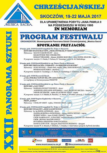 Skoczów: Musica Sacra - Panorama Sztuki Chrześcijańskiej19-22.05