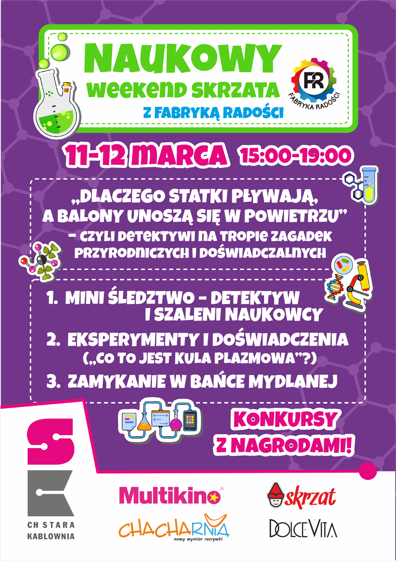 Naukowy Weekend Skrzata z Fabryką Radości  11.-12.03
