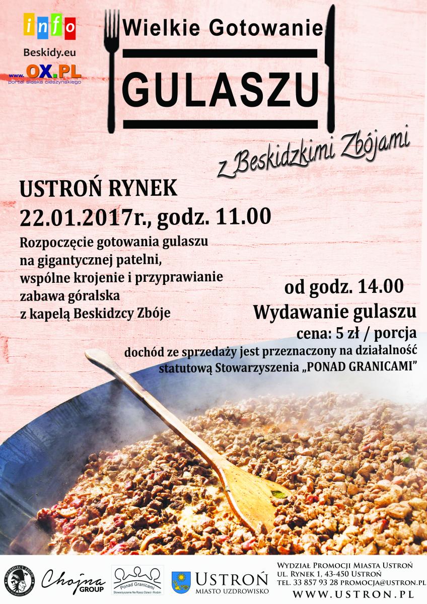 Ustroń: WIELKIE GOTOWANIE GULASZU Z BESKIDZKIMI ZBÓJAMI 22.01