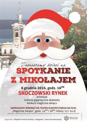Spotkanie z Mikołajem na skoczowskim rynku 6.12