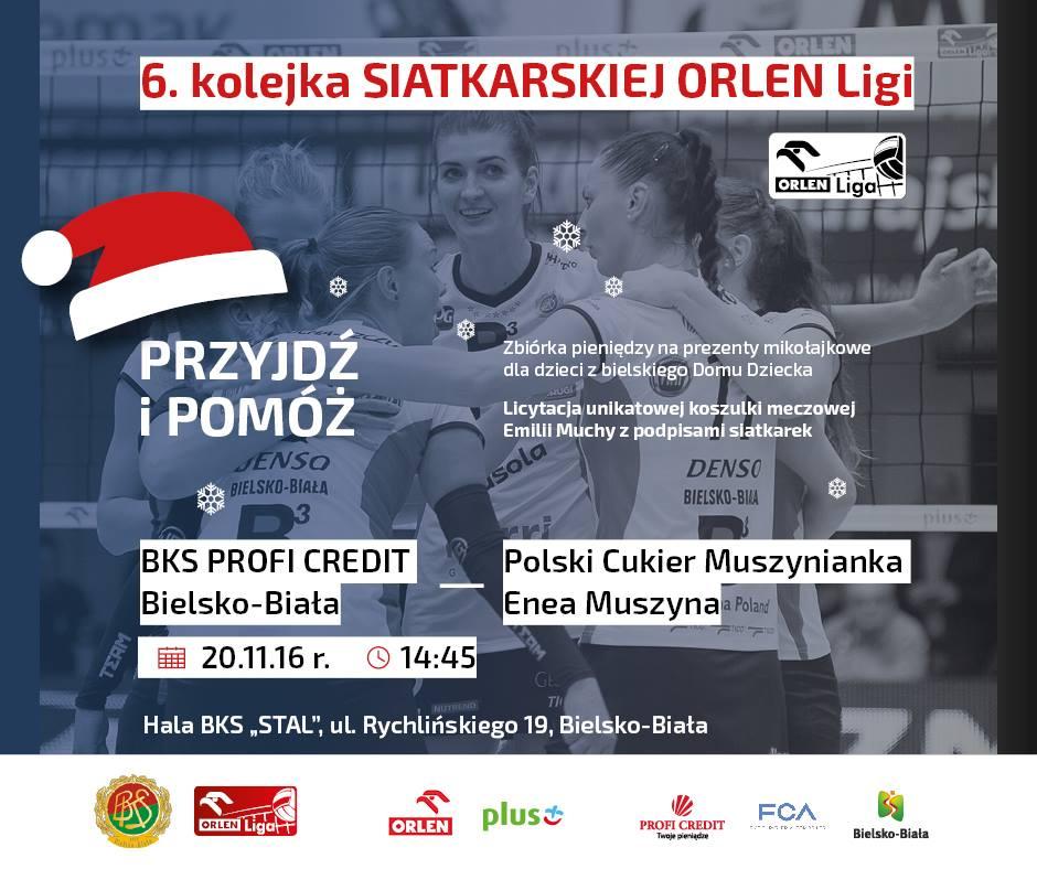 Mikołaj tuż tuż! Przyjdź na mecz i pomóż! 20.11