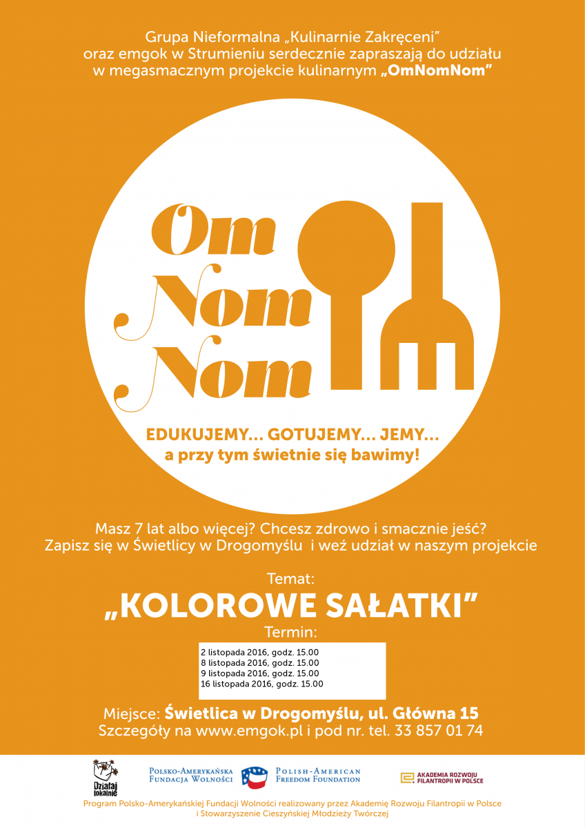 Projekt kulinarny w Drogomyślu - kolorowe sałatki 8-9.11