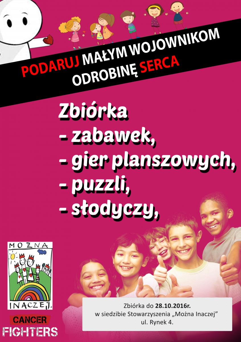 Zbiórka zabawek dla dzieci z chorobami nowotworowymi 24-28.10