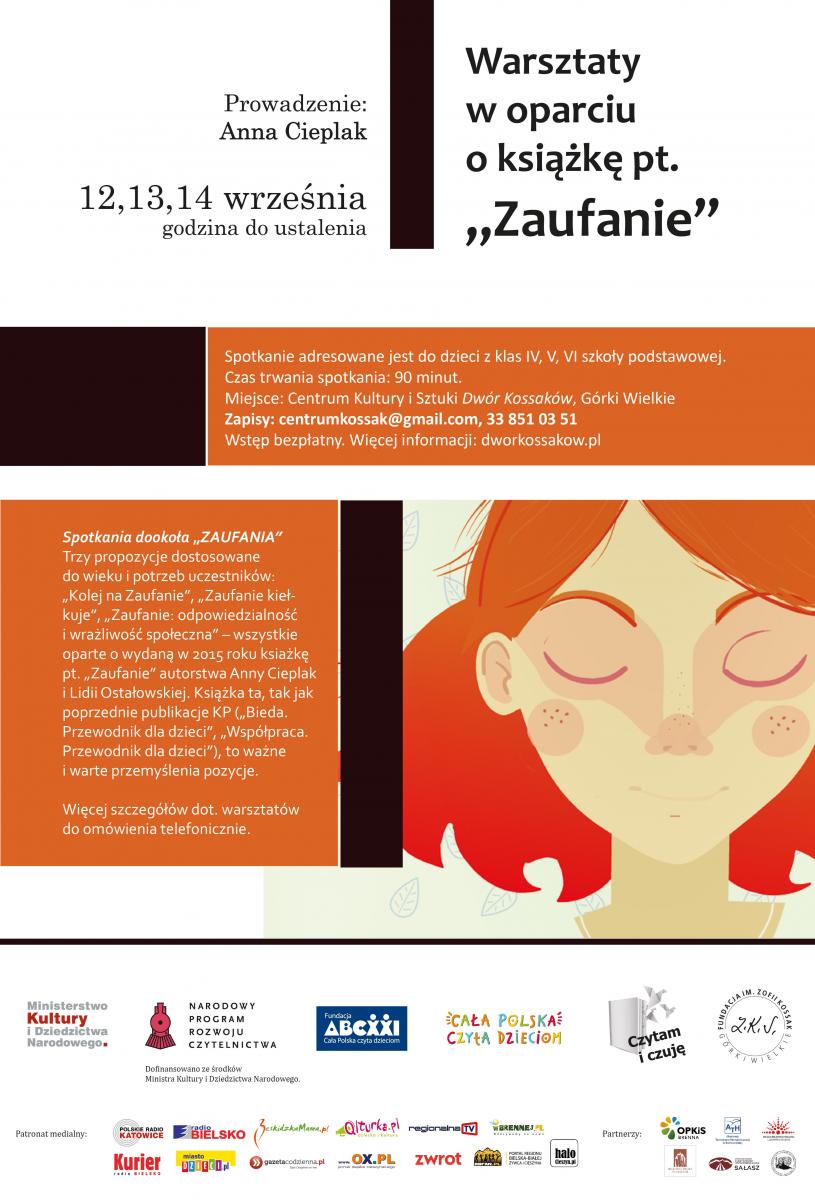 Spotkania wokół książki „Zaufanie” Anny Cieplak 12-14.09