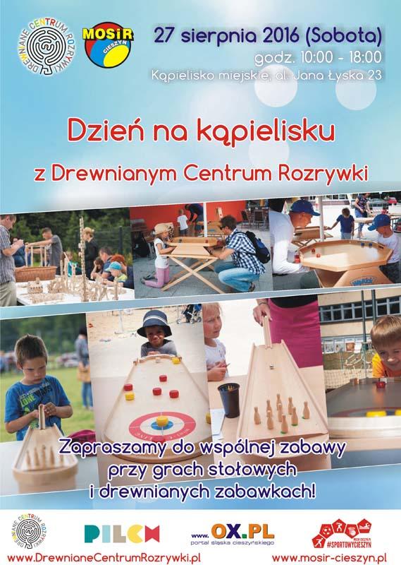Drewniane zabawki na kąpielisku 27.08