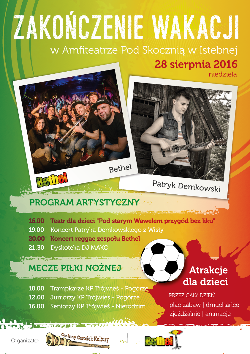 Zakończenie wakacji w Amfiteatrze „Pod Skocznią”  28.08