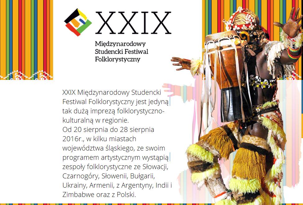 XXIX Międzynarodowy Studencki Festiwal Folklorystyczny 20-28.08