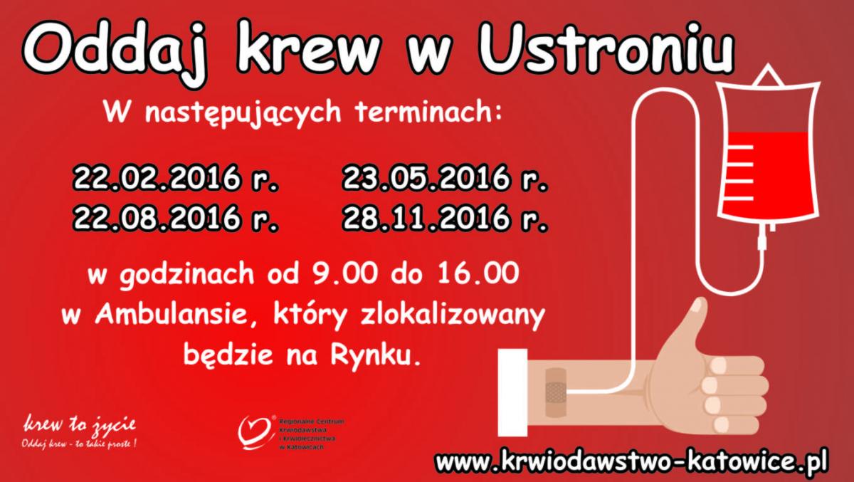 Oddaj krew w Ustroniu