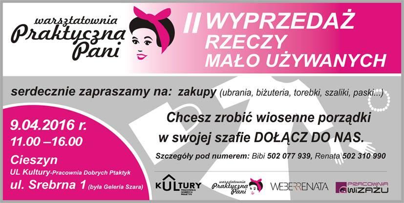 Cieszyn: II Wyprzedaż Rzeczy Mało Używanych 9.04